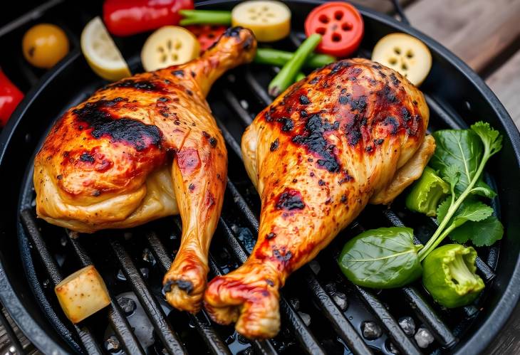 Flavorful Grilled Chicken Legs with Veggies